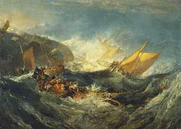 Joseph Mallord William Turner The shipwreck of the Minotaur, oil painting image